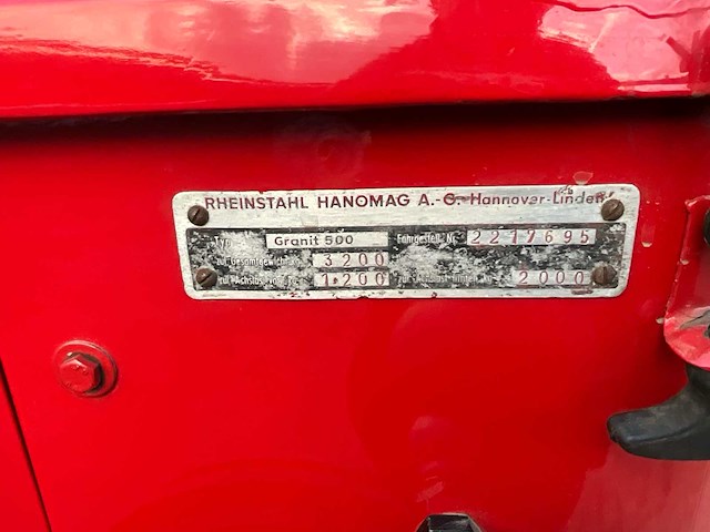 1963 hanomag granit 500 oldtimer tractor - afbeelding 13 van  29