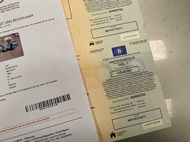 1963 vap mobylette - oldtimer motorfiets - afbeelding 4 van  5