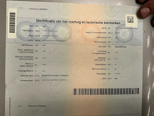 1963 vap mobylette - oldtimer motorfiets - afbeelding 5 van  5