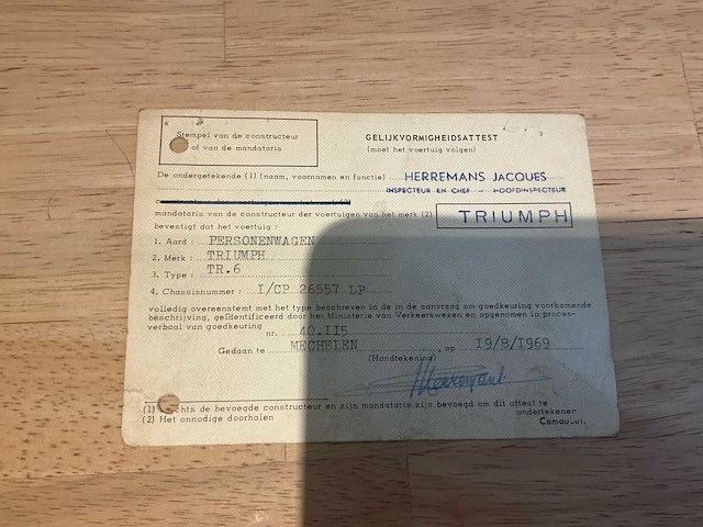 1969 triumph tr6 oldtimer - afbeelding 14 van  22