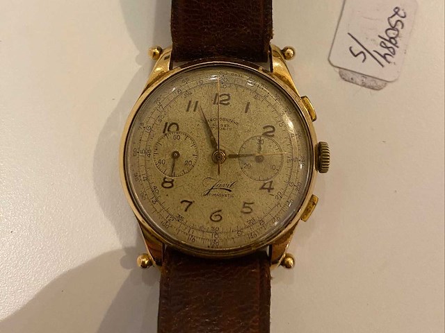 1970 javil swiss chronograph 18k gouden chronograaf polshorloge (750 duizendsten) - afbeelding 2 van  5