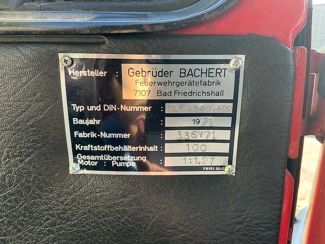 1971 mercedes-benz laf 1113 4x4 brandweerwagen - afbeelding 3 van  36