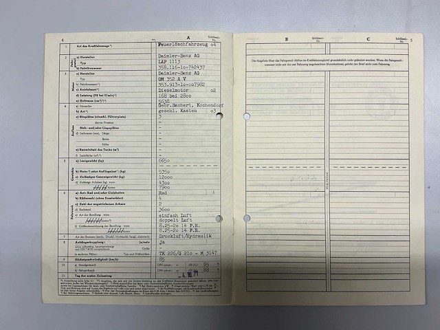 1971 mercedes-benz laf 1113 4x4 brandweerwagen - afbeelding 33 van  36