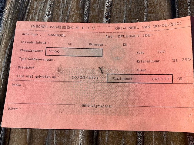 1971 vanhool 32-sn oplegger - afbeelding 7 van  18