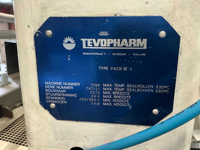1972 tevopharm pack vi verpakkingsmachine - afbeelding 9 van  9
