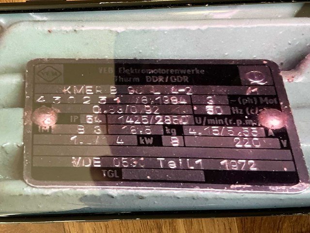 1972 veb kantenfreesmachine toupie - afbeelding 7 van  8