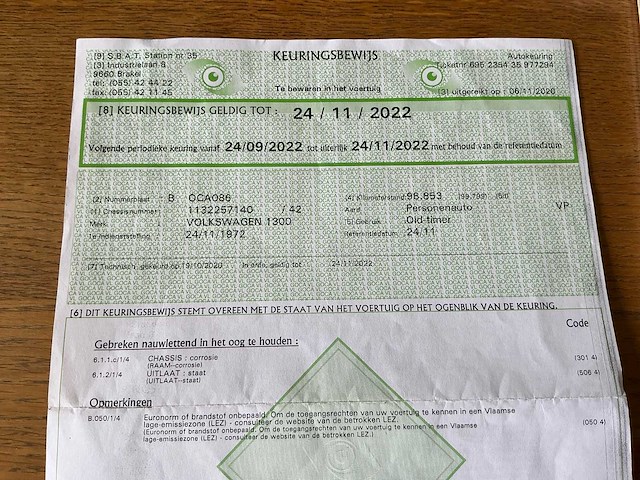 1972 volkswagen 1300s kever 11b oldtimer - afbeelding 48 van  57