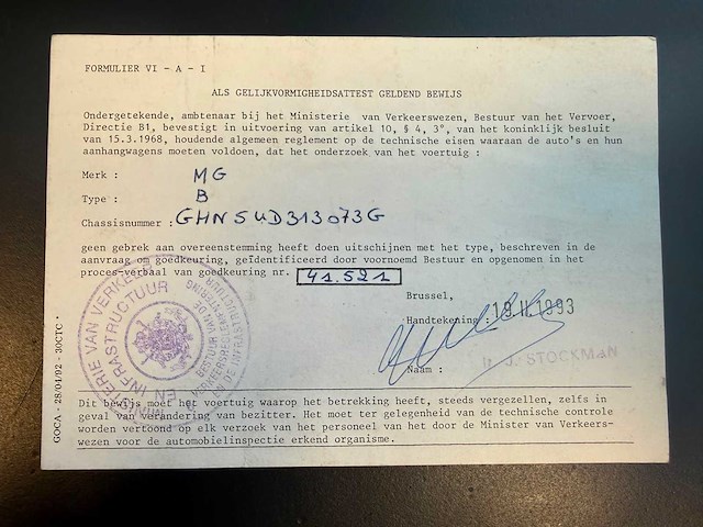 1973 mg b b oldtimer - afbeelding 11 van  14