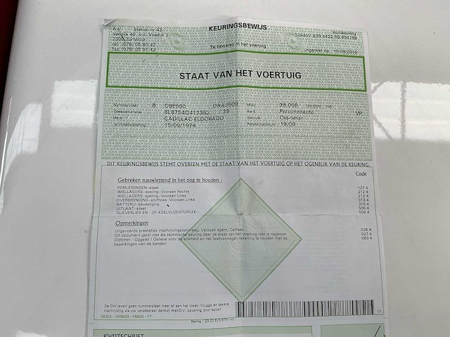 1974 - cadillac eldorado oldtimer opgestart - afbeelding 11 van  20