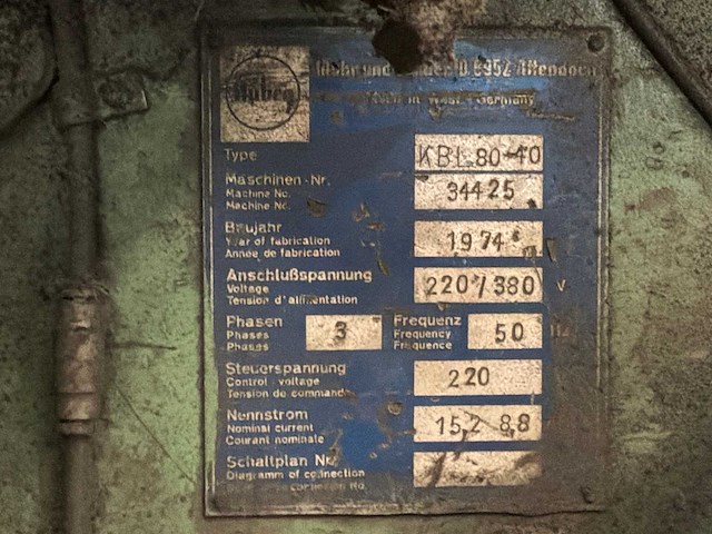 1974 muhc une bender kbl80-40 pons- en knipmachine - afbeelding 10 van  10