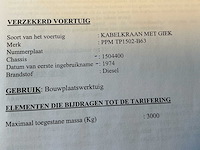1974 ppm tp1502-b63 kabelkraan met giek overige hijs- en heftechniek - afbeelding 12 van  23