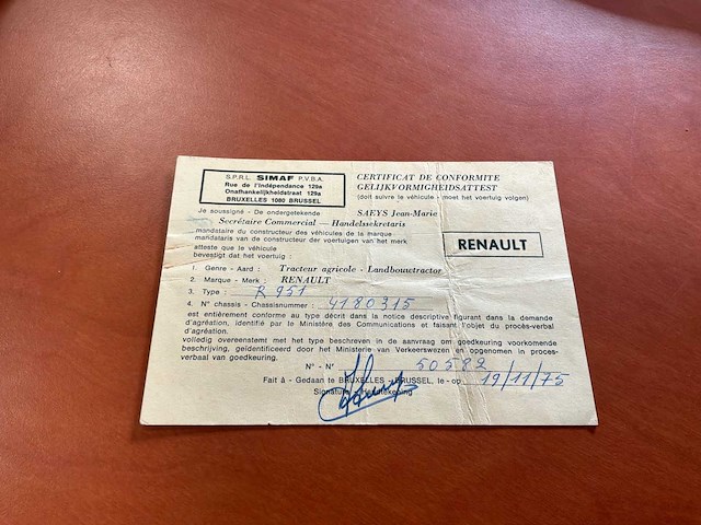 1975 renault 951 antieke tractor - afbeelding 22 van  29