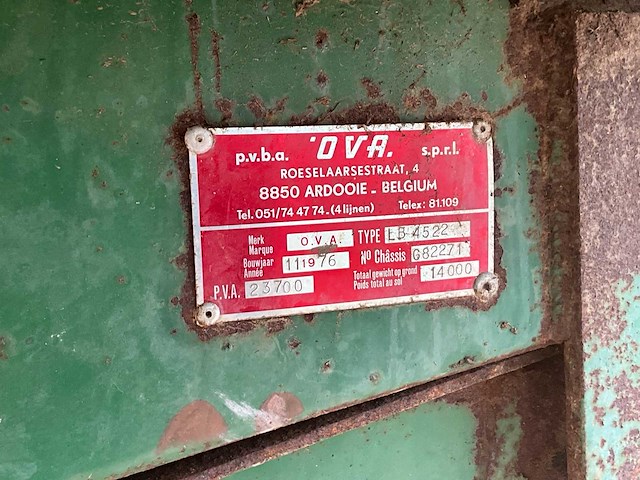 1976 ova lb45-22 mestkar - afbeelding 2 van  21