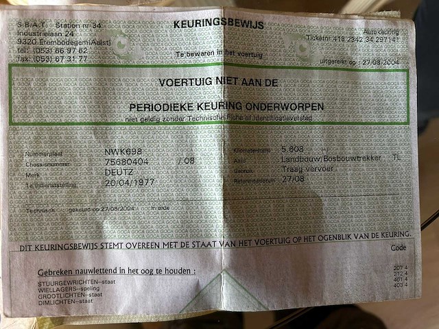 1977 deutz d 6206 oldtimer tractor - afbeelding 7 van  17