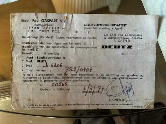 1977 deutz d 6206 oldtimer tractor - afbeelding 8 van  17