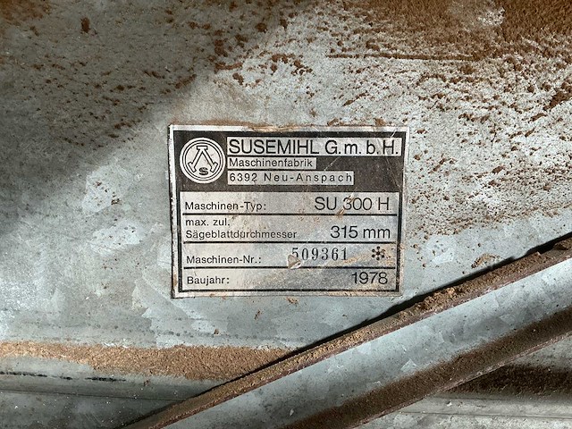 1978 susemihl su300h tafelcirkelzaagmachine - afbeelding 6 van  7