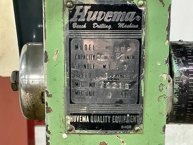 1979 huvema hu 30p kolomboormachine - afbeelding 5 van  5