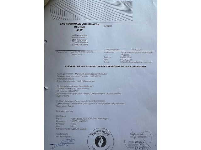 1979 mercedes-benz brandweerwagen - afbeelding 16 van  25