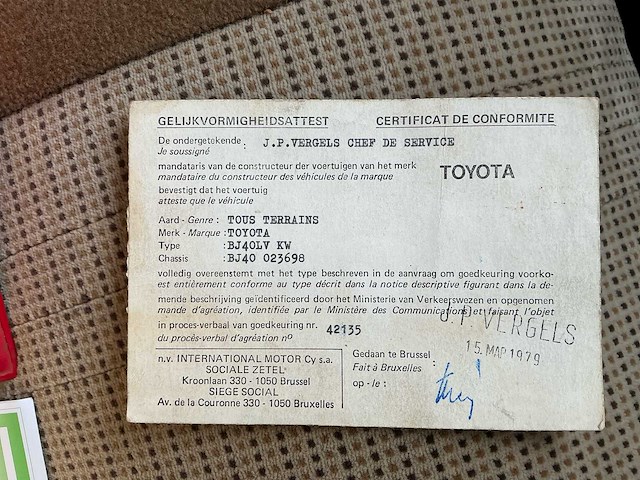 1979 toyota land cruiser bj40 personenauto - afbeelding 26 van  32