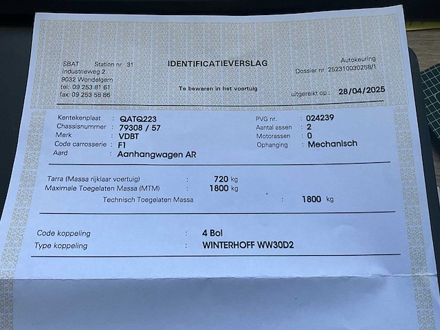 1979 vdbt e1800 - paardentrailer - afbeelding 31 van  33