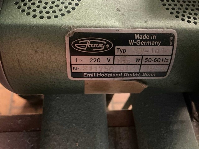 1980 hovy’s st-101 grote werktafel met elektrisch snijmes op geleider - afbeelding 2 van  10
