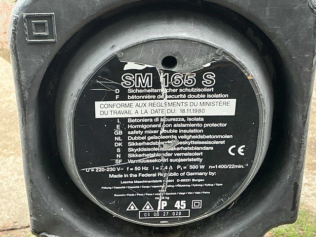1980 lescha sm165s betonmolen - afbeelding 6 van  6