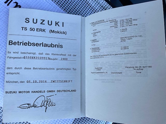 1980 suzuki er50 motorfiets - afbeelding 14 van  21