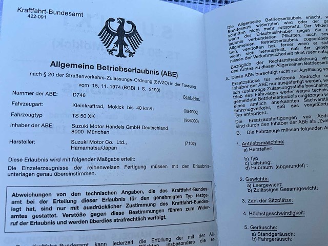 1980 suzuki er50 motorfiets - afbeelding 16 van  21