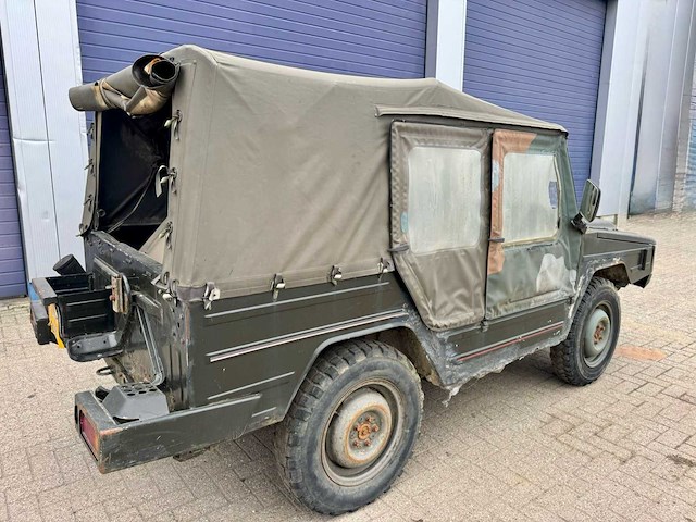 1980 volkswagen iltis - origineel militair 4x4 voertuig – benzine – project/collectorsitem – zonder papieren - afbeelding 10 van  14