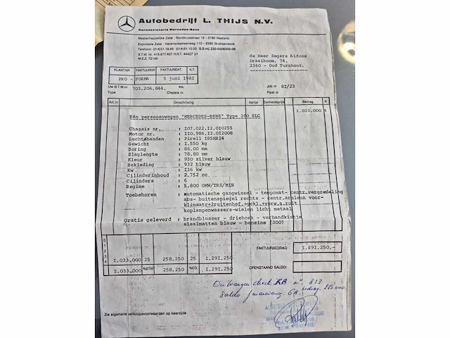 1981 mercedes benz slc 280 oldtimer - 122.000km - afbeelding 28 van  37