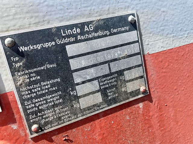 1982 linde h70d industriële vorkheftruck - 7 ton - diesel - functioneel - afbeelding 7 van  23