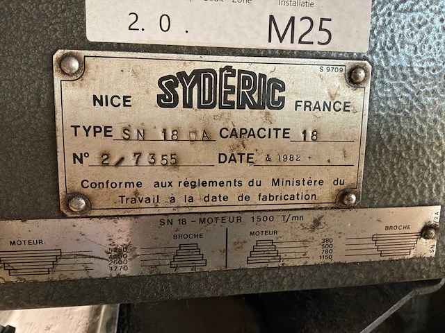 1982 syderic sn18 ua kolomboormachine - afbeelding 6 van  7