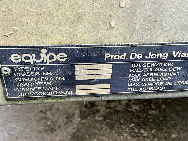 1983 equipe 200 y14 aanhangwagen - afbeelding 10 van  10