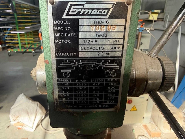 1983 ermaco thd-16 kolomboormachine 23 mm - afbeelding 3 van  4