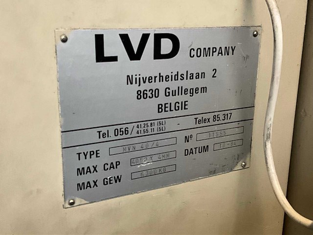 1984 lvd mvn 40/4 hydraulische guillotineschaar - afbeelding 6 van  6
