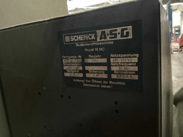 1984 schenck asg rapid 10mc banden balanceerapparaat - afbeelding 5 van  5