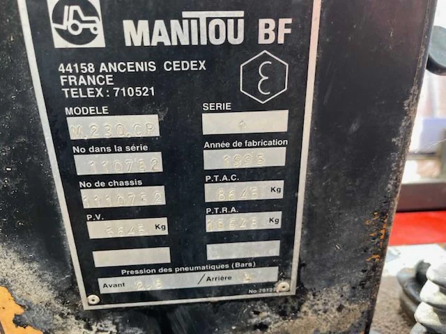 1985 manitou mc 30 cp manitou mc 30 cp – all-terrain heftruck – perkins diesel – 2.700 kg – cab - afbeelding 13 van  13