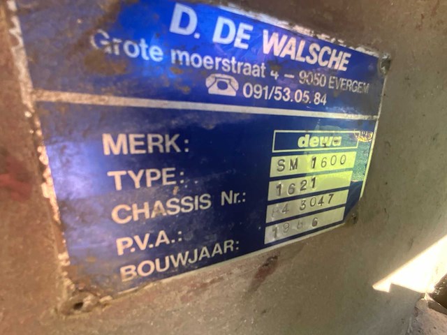 1986 dewa sm1600 - hydraulische kipcilinder / hefmechanisme - afbeelding 3 van  19