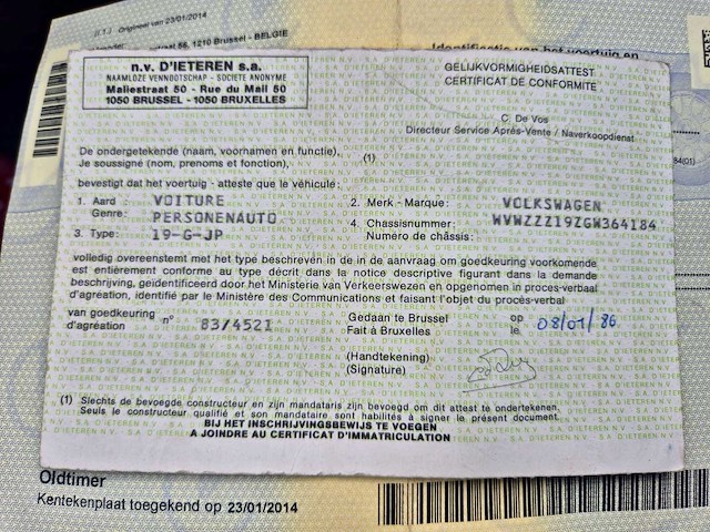 1986 volkswagen golf personenauto - afbeelding 3 van  14