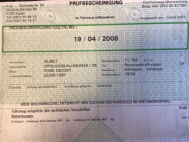 1987 ford escort cabriolet cabriolet - afbeelding 6 van  16