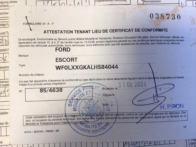 1987 ford escort cabriolet cabriolet - afbeelding 8 van  16