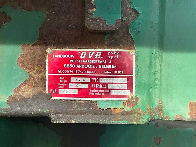 1987 ova hooglosser silagewagen hooglosser - afbeelding 6 van  15