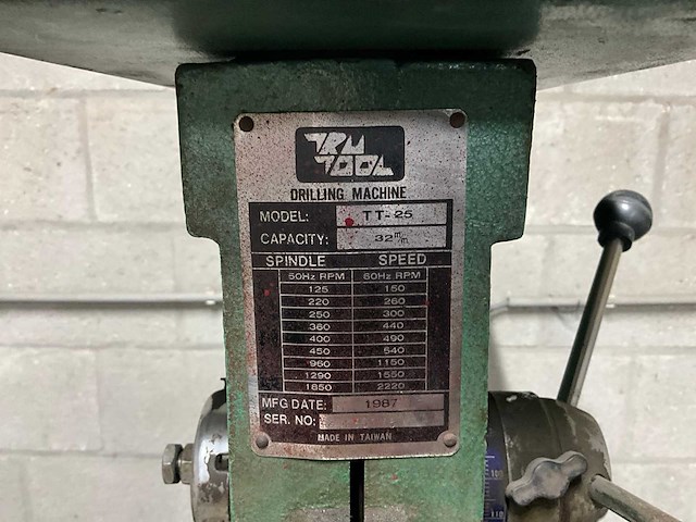 1987 trutool tt-25 kolomboormachine - afbeelding 6 van  9