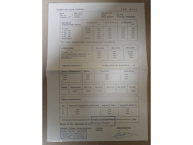 1988 - van hool 2h0007 semi-trailer - afbeelding 20 van  22