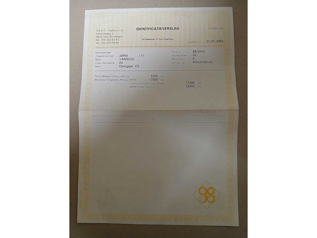 1988 - van hool 2h0007 semi-trailer - afbeelding 21 van  22