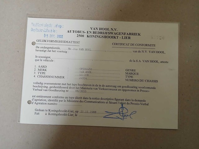 1988 - van hool 2h0007 semi-trailer - afbeelding 22 van  22