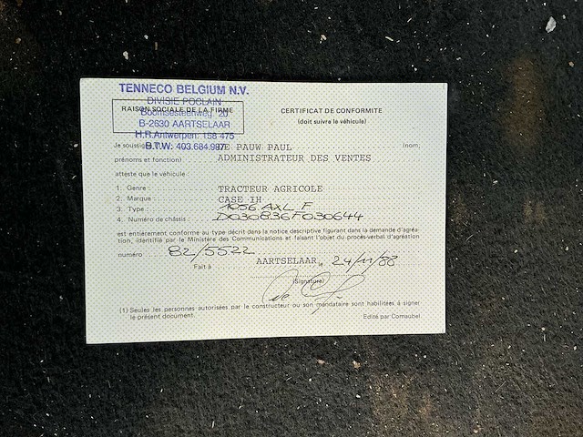 1988 case 1056xl vierwielaangedreven landbouwtractor - afbeelding 50 van  55