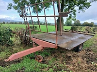 1988 ford 6610 antieke tractor + flatbed landbouwtrailer - afbeelding 2 van  12