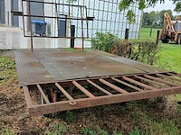 1988 ford 6610 antieke tractor + flatbed landbouwtrailer - afbeelding 3 van  12