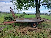 1988 ford 6610 antieke tractor + flatbed landbouwtrailer - afbeelding 4 van  12